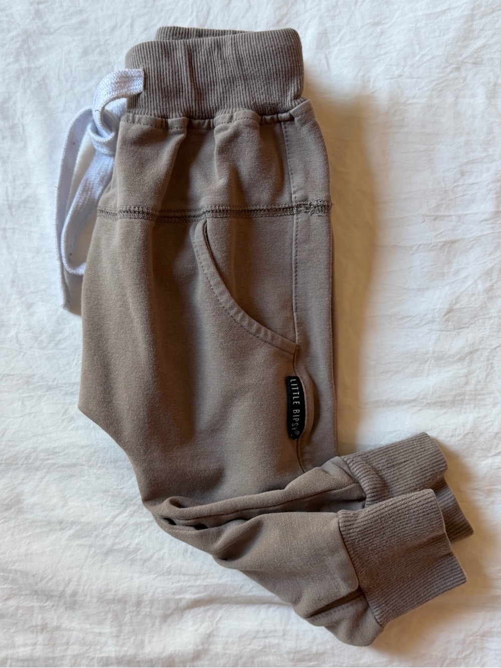 Little Bipsy Joggers 12-18M Taupe Harem Sweatpants